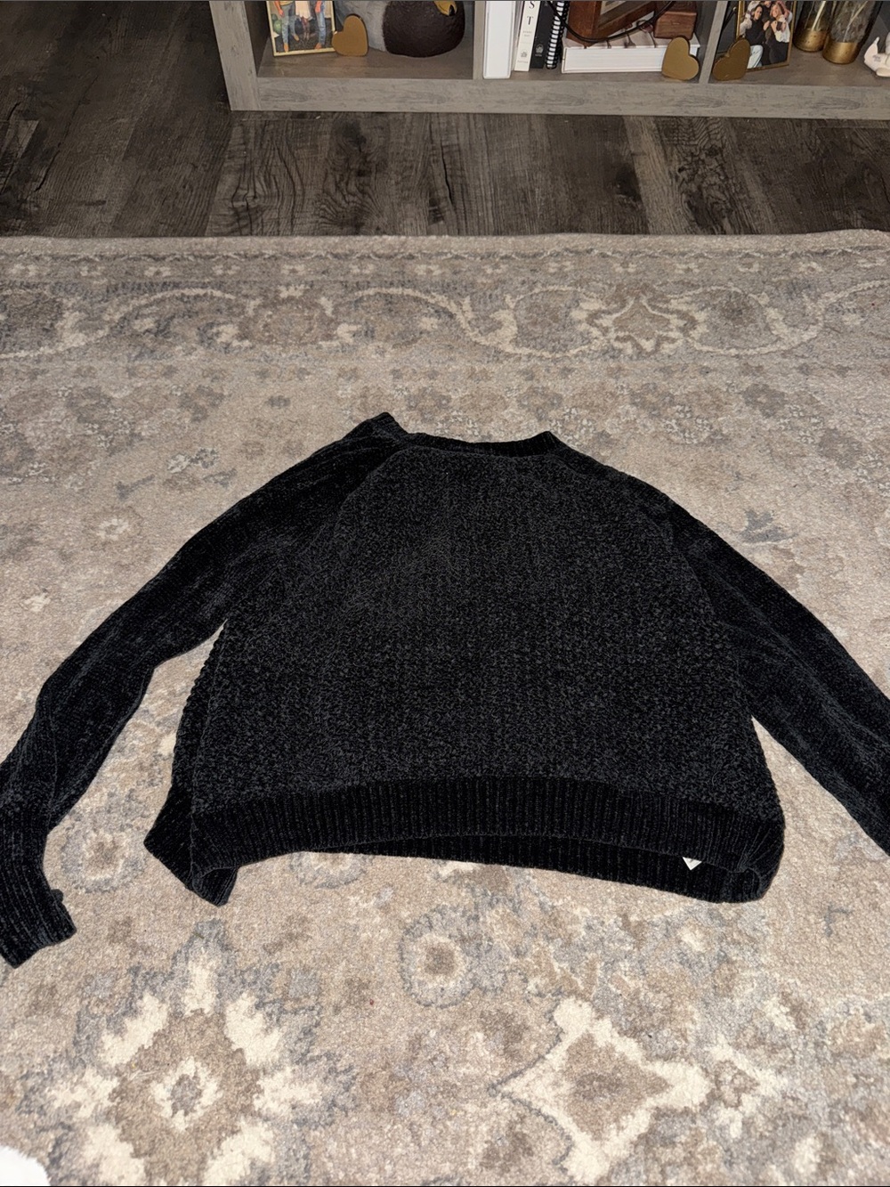 a new day Black Chenille Crewneck Sweater
